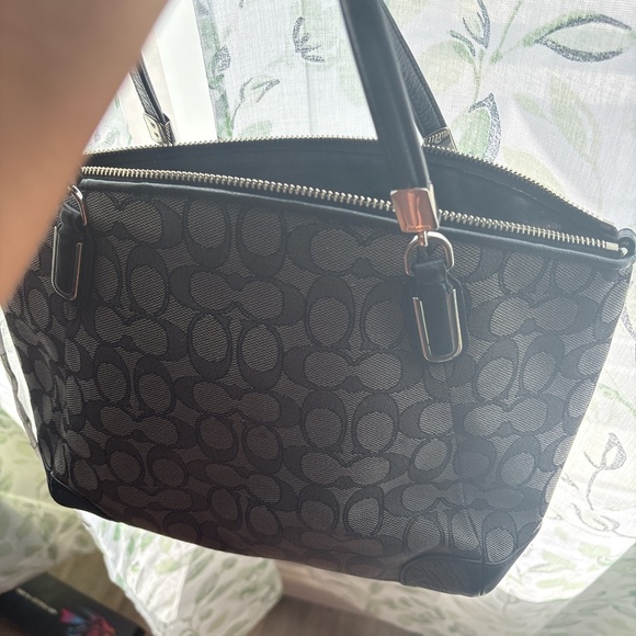 Dark gray and black 9x10 vintage canvas bag - Picture 2 of 5